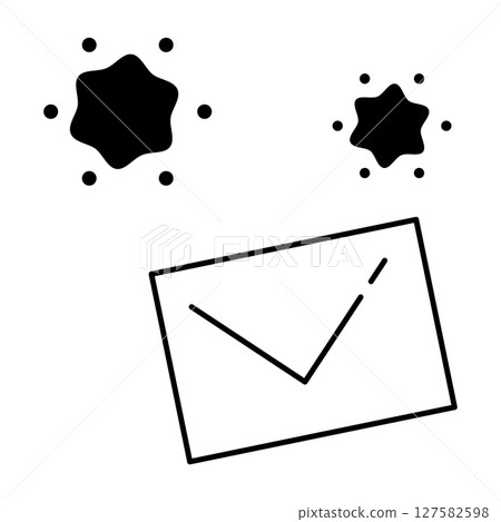 Icons representing suspicious and fraudulent emails 127582598