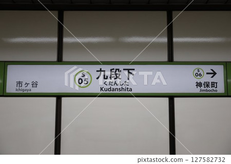 九段下站站名牌 127582732