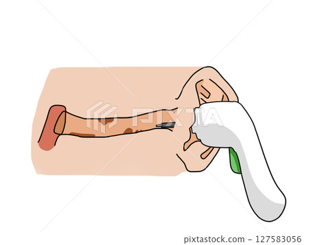 Earpick illustration (electric earpick) Earpick illustration (electric earpick) 127583056