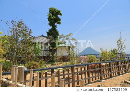 View of the Japanese garden at Marugame Castle Enjukaku Annex View of the Japanese garden at Marugame Castle Enjukaku Annex 127583509
