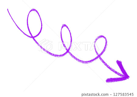 Purple arrow symbol colored pencil isolated on transparent background Purple arrow symbol colored pencil isolated on transparent background 127583545