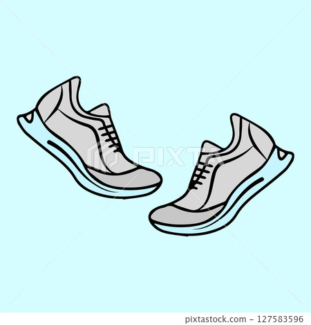 simple design illustration of shoes simple design illustration of shoes 127583596