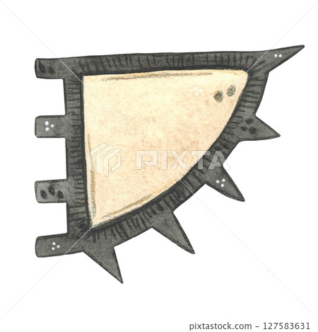 The old flag is white with black edging on a white background 127583631