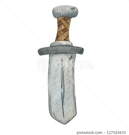 A sword with a long handle without a scabbard 127583635