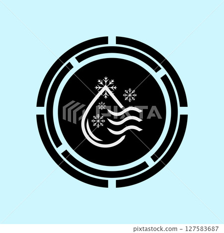 Vector high quality logo illustration of the snowflake black icon isolated on white background 127583687