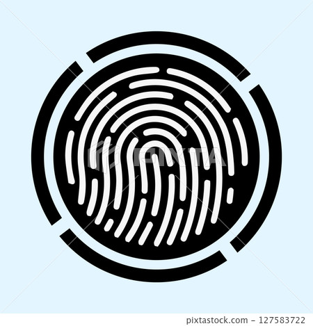 simple fingerprint icon simple fingerprint icon 127583722