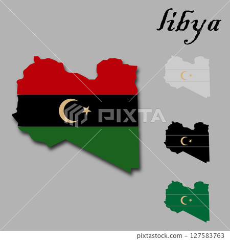 Lebya country map vectors illustration 127583763