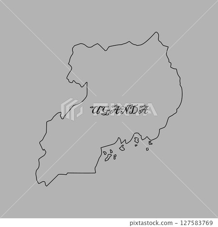 Uganda country map vectors illustration Uganda country map vectors illustration 127583769