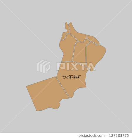 Oman country map vectors illustration 127583775