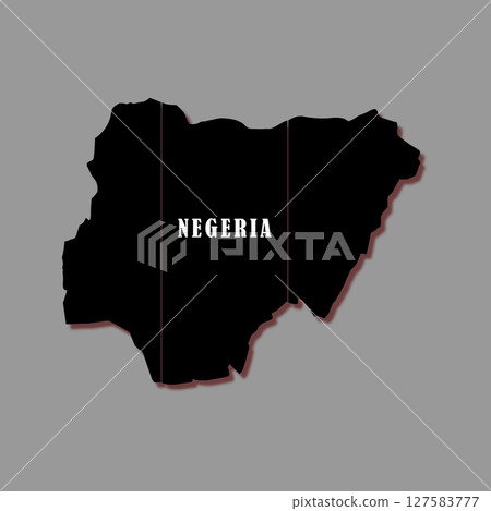 Negeria country map vectors illustration Negeria country map vectors illustration 127583777
