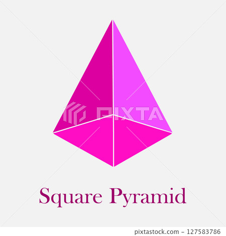 simple 3D Squer pyramid icon simple 3D Squer pyramid icon 127583786