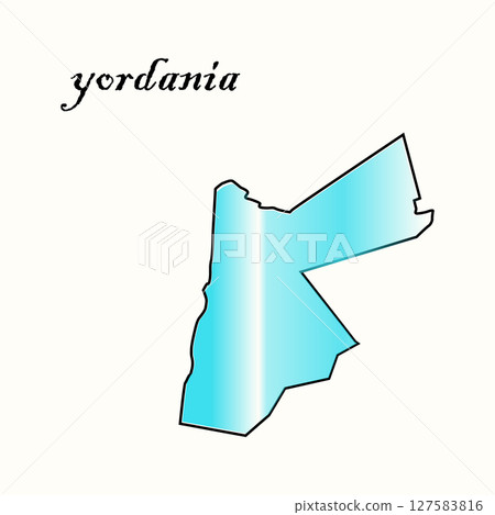 Jordan country map icon vectors 127583816