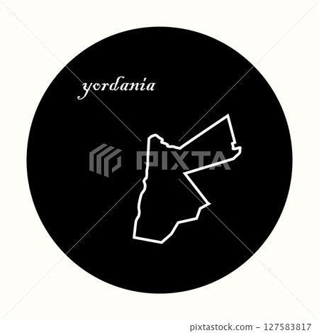 Jordan country map icon vectors 127583817
