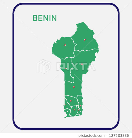 Benin country map icon vectors 127583886