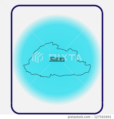 Bhutan country map icon vectors 127583891