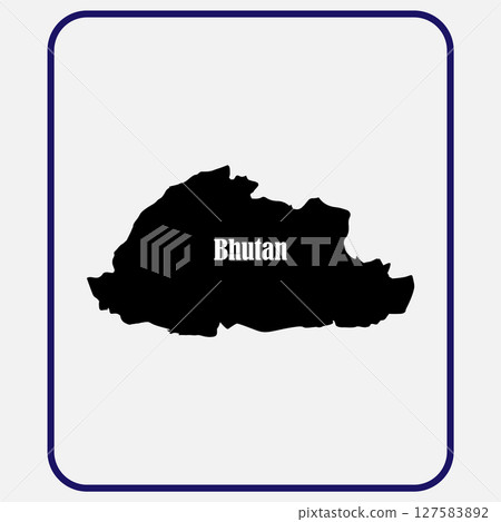 Bhutan country map icon vectors 127583892