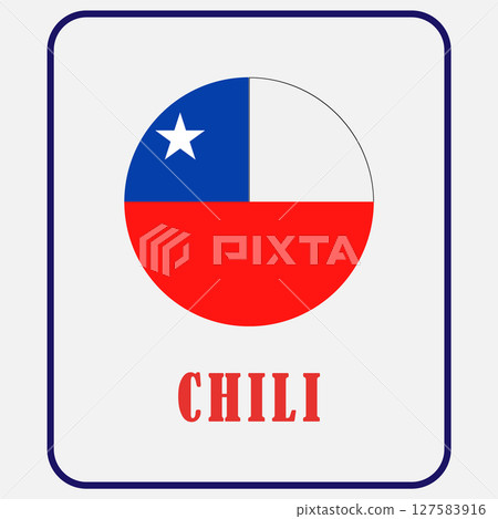 Chile country flag symbol design 127583916