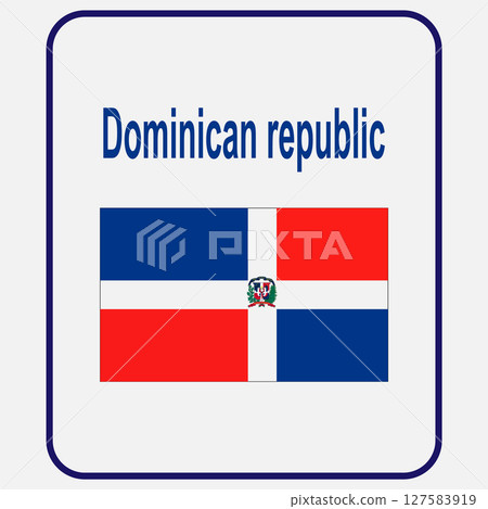 dominican republic country flag symbol design 127583919