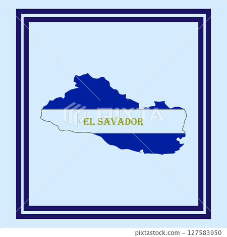 El Salvador country map 127583950