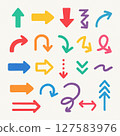 Arrow illustration material: Colorful pop arrow 127583976