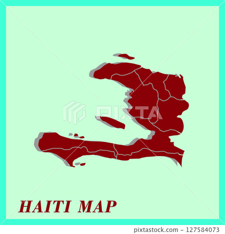 HAITI COUNTRY MAP SIMPLE DESIGN 127584073