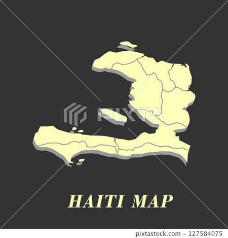 HAITI COUNTRY MAP BLACK BACKGROUND HAITI COUNTRY MAP BLACK BACKGROUND 127584075