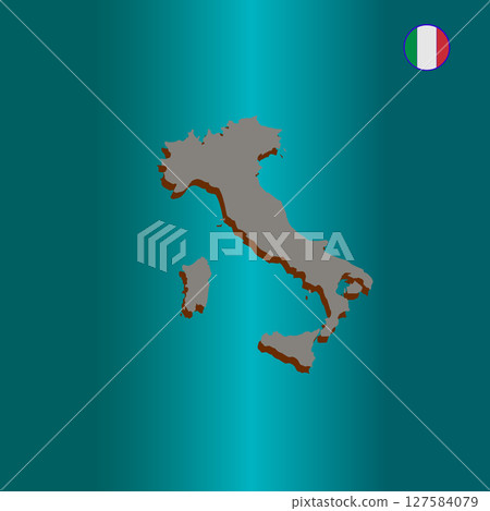 Vector blank map of Italy with regions and administrative divisions. 127584079