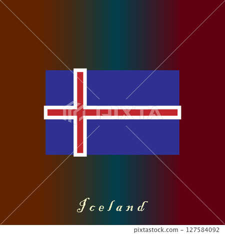 simple iceland flag icon vectors design 127584092