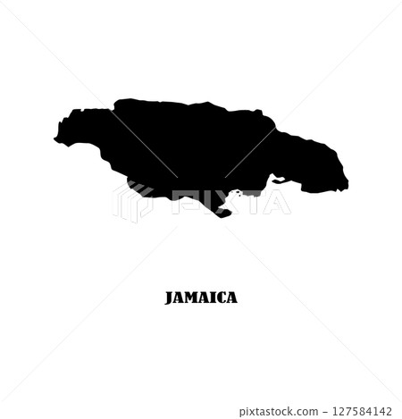 Jamaica country map image icon Jamaica country map image icon 127584142