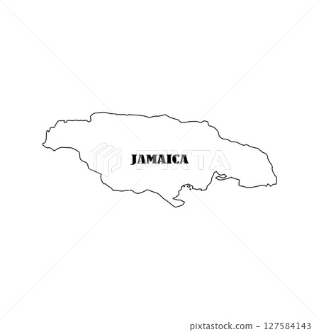 Jamaica country map image icon Jamaica country map image icon 127584143