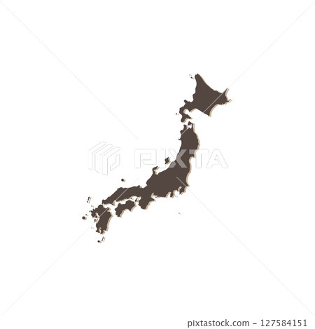 simple icon japan map white background simple icon japan map white background 127584151