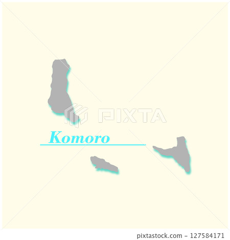 simple design map of the comoros islands 127584171