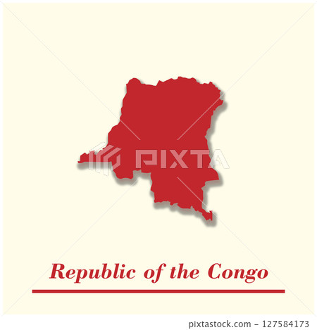 congo country map simple design 127584173