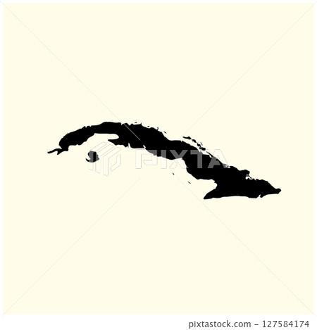 Kuba country map simple design 127584174