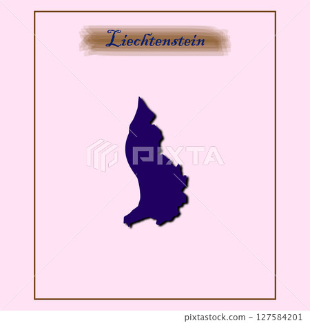 liechtenstein country map blue premium 127584201