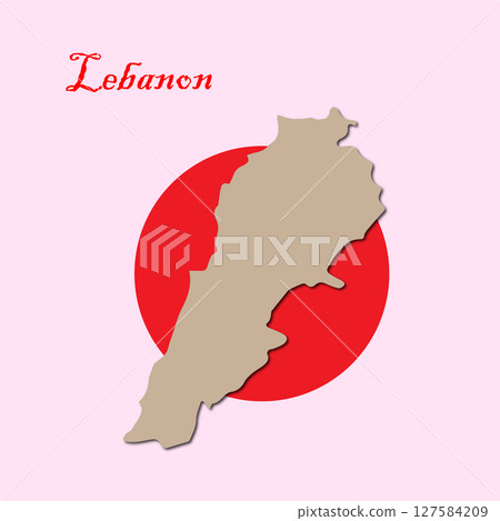 lebanon country map vectors illustration 127584209