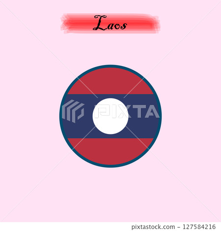 simple icon of the country flag of Laos 127584216