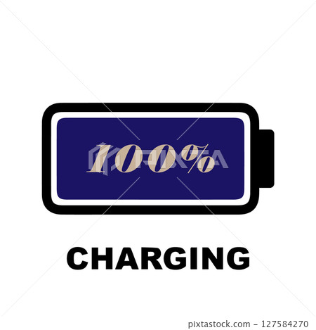 battery icon 100% vectors illustration battery icon 100% vectors illustration 127584270