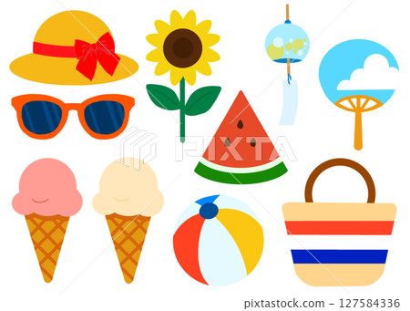 簡約又受歡迎的夏季素材集錦(無邊界) 簡約又受歡迎的夏季素材集錦(無邊界) 127584336