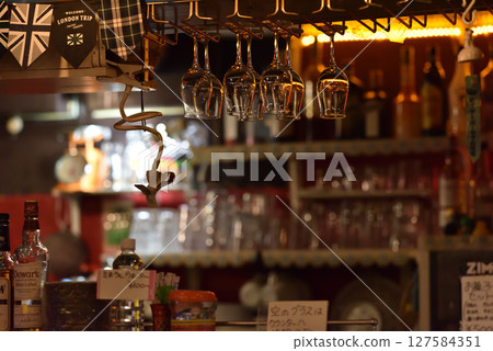 A quaint drink ordering counter at a live music venue 127584351