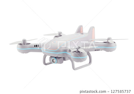 Drone minimalist 3D rendering in a soft and smooth renderer 127585737