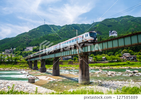 JR Takayama Line "Limited Express Wide View Hida" going through Gero Onsen 127585889