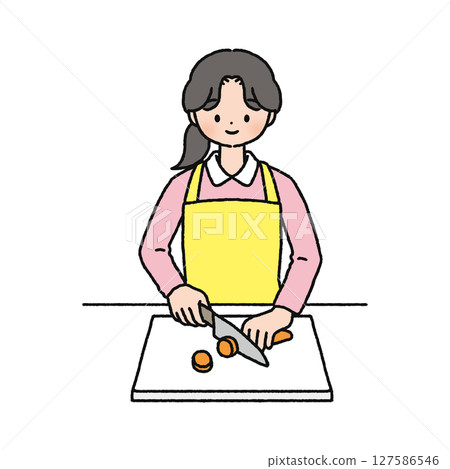 Woman cooking 127586546