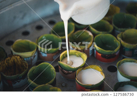 Nian gao or Chinese New Year's cake is sweet food 127586730