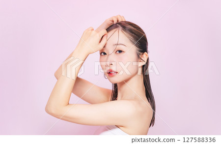 Female beauty portraits, skin care, cosmetics 127588336
