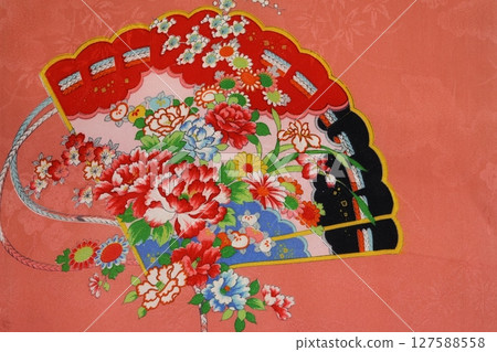 Antique kimono fabric 127588558