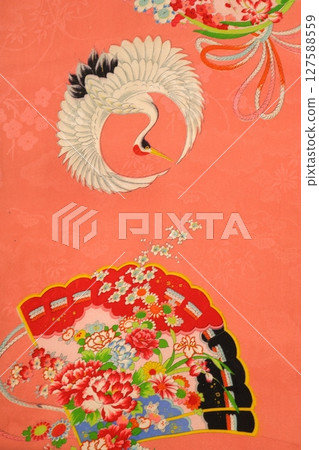Antique kimono fabric 127588559