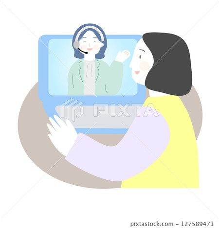 女人在網路上諮詢 女人在網路上諮詢 127589471