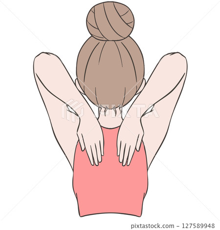 Illustration of Jyeshta Sharila Mudra 127589948