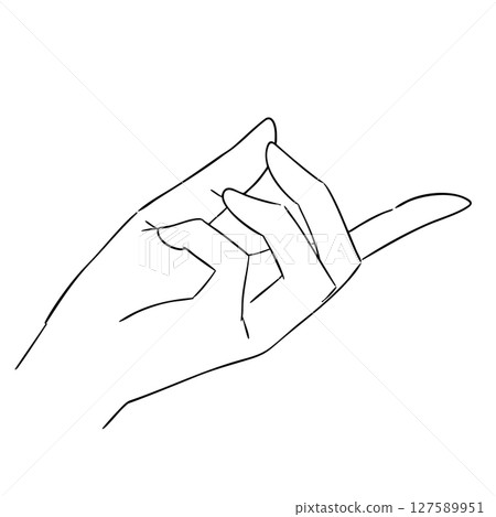 Poorna Swara Mudra black and white illustration 127589951